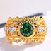 Women's Silver Gilded Lace Hollow Zircon Ring