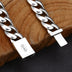 925 Sterling Silver National Style Glossy Cuban Bracelet