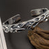 Retro Style S925 Sterling Silver Bracelet For Men Distressed