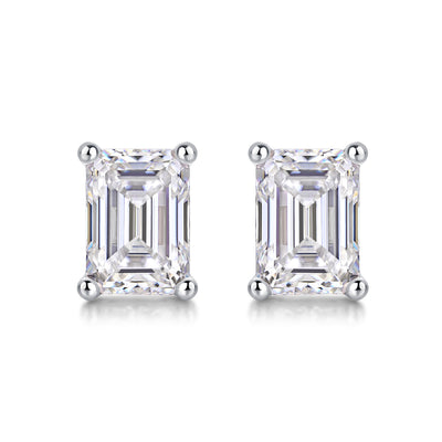 Sink Into Luxury Fashion Diamond Earrings Studs Set With Mosan Diamond Silver Ornaments