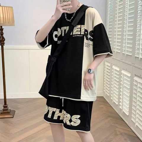 Men's Fashion Casual Short Sleeve T-shirt Shorts Set Douson Odeh