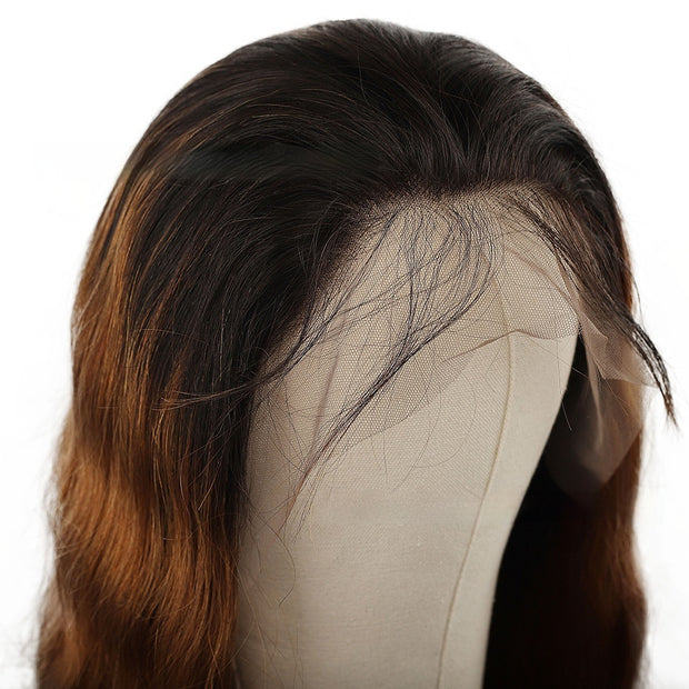 Real Human Hair Former Lace Head Cap Gradient Wig