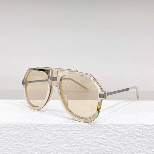 Women's Fashionable Sunshade Large Frame Black Leopard Print Glasses