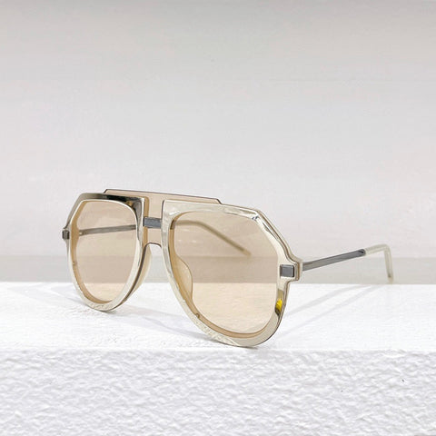 Women's Fashionable Sunshade Large Frame Black Leopard Print Glasses