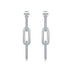 Chain Luxury Fashion Diamond Earrings Stud Set With Mosan Diamond Silver Ornaments