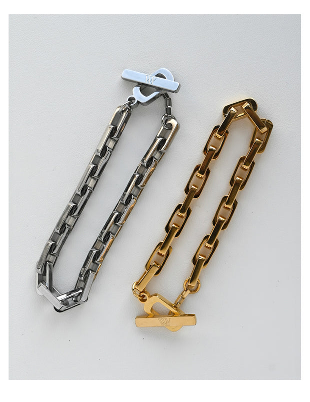 Square 316L Steel Bracelets Necklace For Men And Women