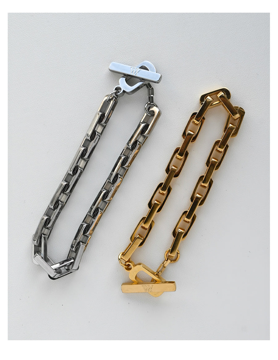 Square 316L Steel Bracelets Necklace For Men And Women