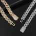 Hip Hop Square Circle Mixed Inlay 10mm Diamond Cuban Necklace