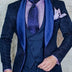 European And American Business New Printing Leisure Suit Men's Three-piece Suit