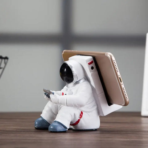 Simple Astronaut Mobile Phone Stand Student Desktop Holder Cute Spaceman Cell Phone Holder Creative Gift Small Desk Decoration Douson Odeh