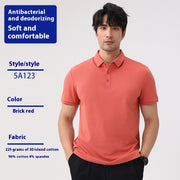 Lapel Work Clothes Short Sleeve T-shirt Men