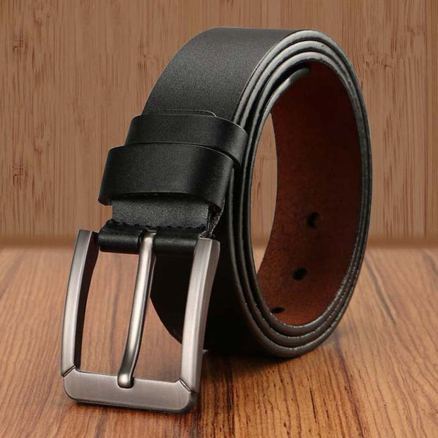 Men's Korean Style All-match Yellow Leather Trouser Belt