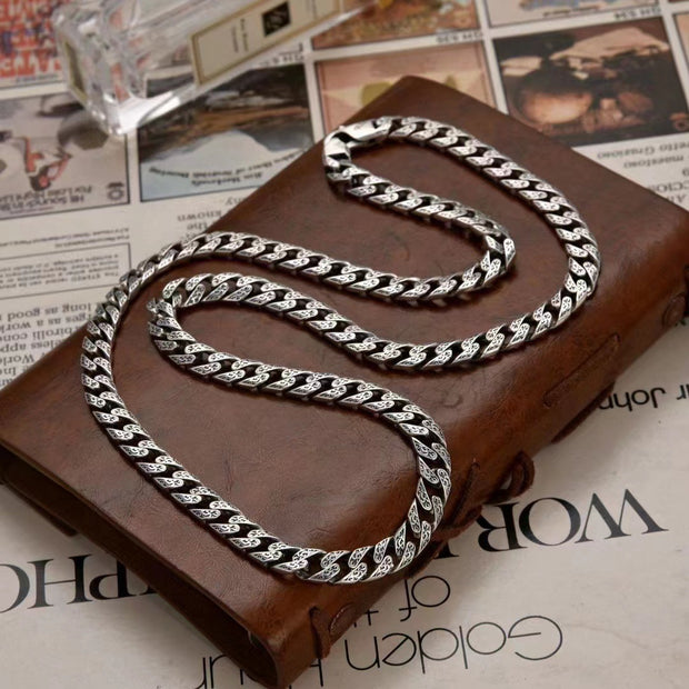 Rattan Pattern Necklace Hip Hop Style Retro Personality Men