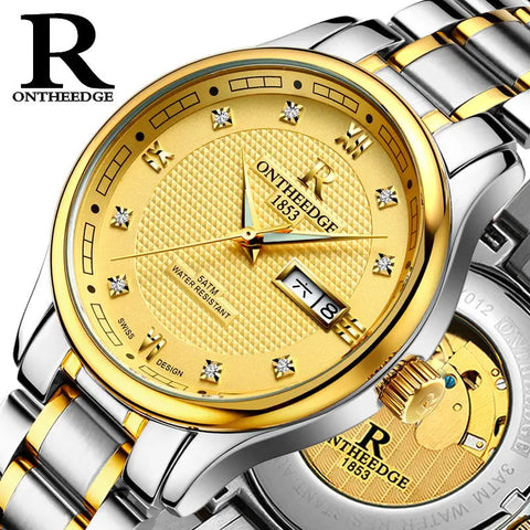 Genuine Rui edge watches men's automatic mechanical watches business men's watch luminous hollow water-proof fine steel Douson Odeh
