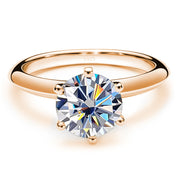 Moissanite Ring Female S925 Silver 18K Gold Plating