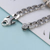 Sterling Silver Ornament Men's Trendy Rotating Skull Retro Fashion Tang Grass Pattern Bracelet