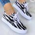 Lace-up Flats Shoes Print Canvas Fashion Walking Sneakers Women Douson Odeh