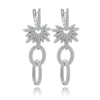 Steel needle copper inlaid AAA zircon earrings
