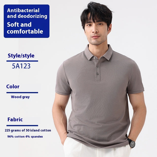 Lapel Work Clothes Short Sleeve T-shirt Men