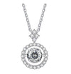 Live Hot S925 Sterling Silver Pulsatile Heart Moissanite Pendant Female Light-chasing Smart Clavicle Chain Moissanite Necklace