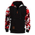 Stitching Hooded Men's Fashion Camouflage American Vintage Zipper Sweater