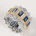 Hand-brushed zircon ring
