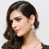 Steel needle copper inlaid AAA zircon earrings