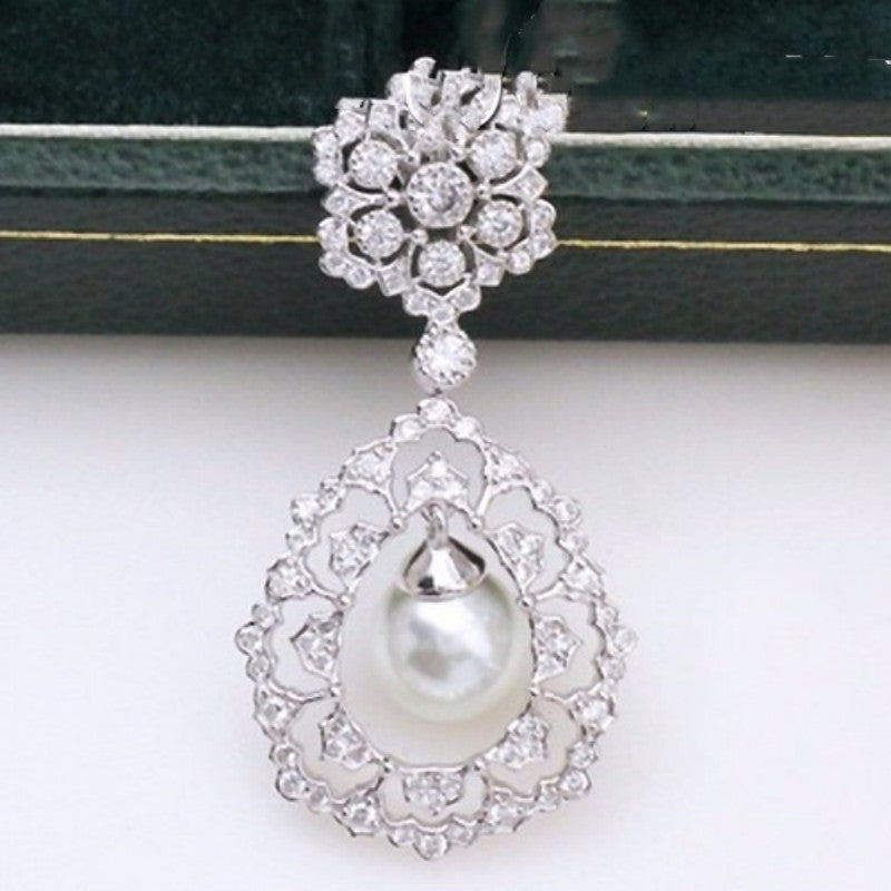 Light Luxury 925 Silver Shell Bead Pendant Necklace