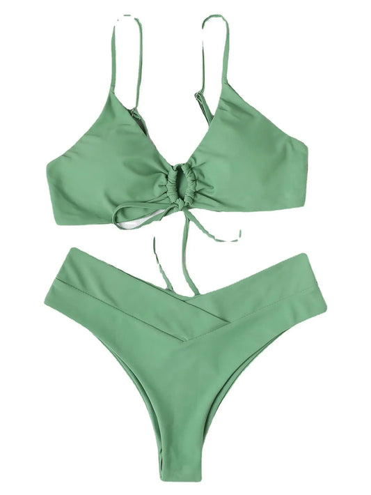Women With Wrapped Bikini Swimsuit Douson Odeh