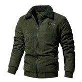 Corduroy Jacket Padded Lapel Coat Men Douson Odeh