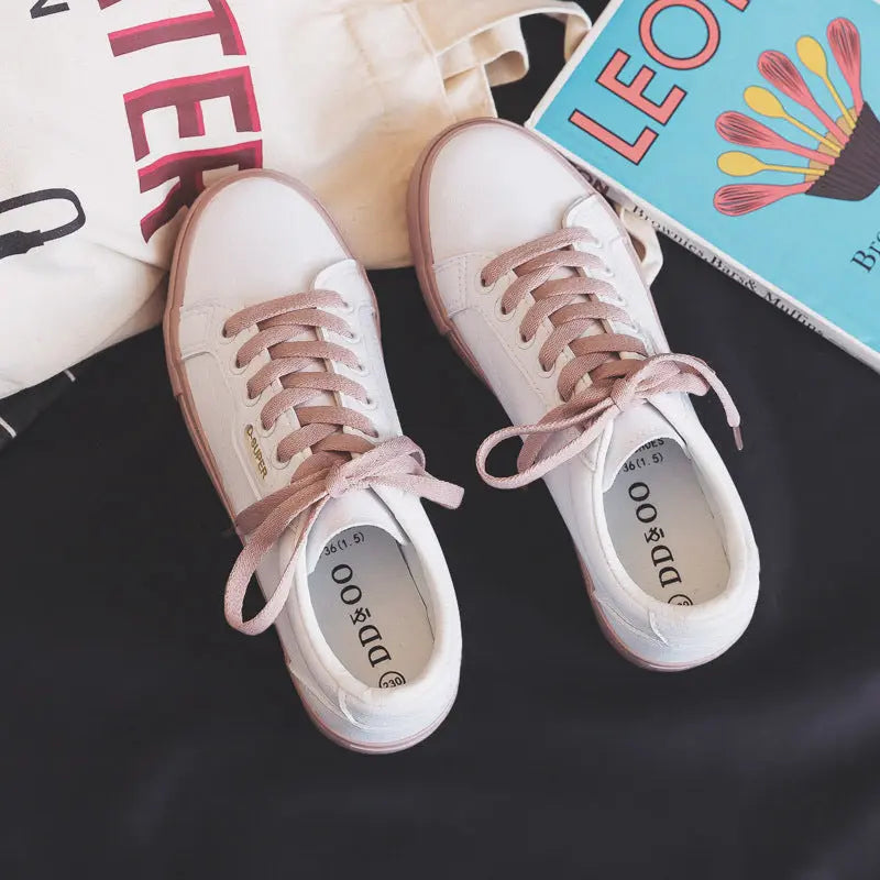 Little White Shoes Women New Style Single Shoes Hong Kong Style Sneakers Douson Odeh