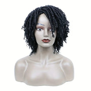Short Hair Braided Non-toxic Wig African Curly Wig Synthetic Wig African Hair Braided Hook Braided Wig Dirty Braid Headgear