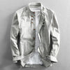 European And American Style Men's Clothing Stand Collar Buried Clip Casual Shirt