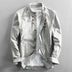 European And American Style Men's Clothing Stand Collar Buried Clip Casual Shirt