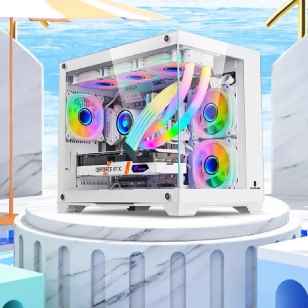 Panoramic Glass 360 Water-cooled Desktop Computer Host Douson Odeh