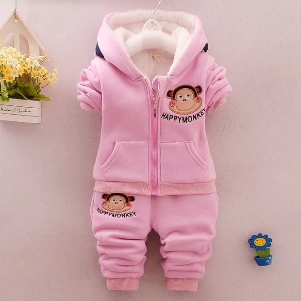 Kids' Winter 2019 Fleece Outfit - Thick Two-Piece Set