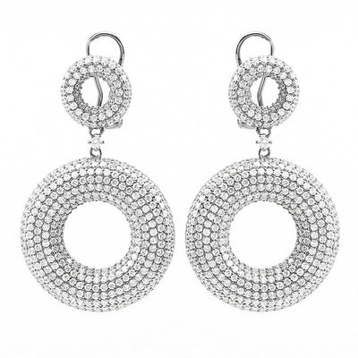 S925 Silver Zircon Eardrops European And American