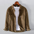 Men Pocket Casual Corduroy Long-sleeved Shirt Douson Odeh