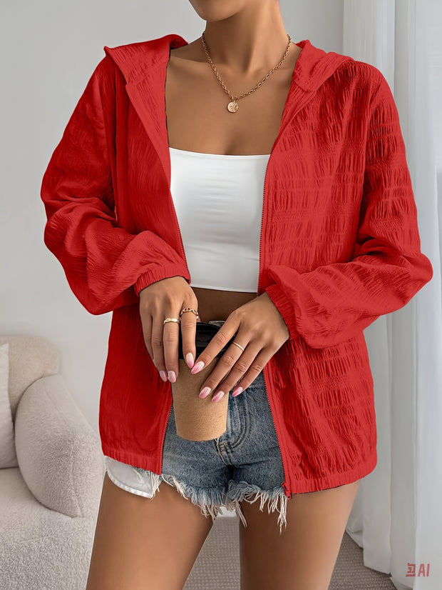 Women's Sun Protection Loose Zip Coat