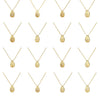 Glossy Water Drop 26 English Letter Pendant Copper-plated Gold Simple Pendant Female