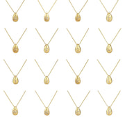 Glossy Water Drop 26 English Letter Pendant Copper-plated Gold Simple Pendant Female