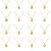 Glossy Water Drop 26 English Letter Pendant Copper-plated Gold Simple Pendant Female