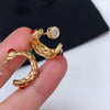 Three Diamond Flowing Color Earrings Female Niche