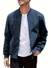 Men's Casual Plus Size Suede Zipper Men's Jacket