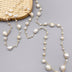 Hand-woven Freshwater White Pearl Necklace Baroque Style Long