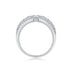 Many Diamonds Are Arranged Luxuriously Fashionable Moissanite Silver Rings