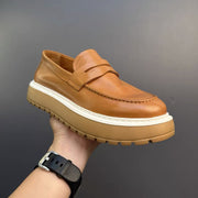 Leather One Pedal Lazy Casual Sneakers