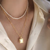 Women's Picture Frame Necklace Multi-layered Clavicle Chain
