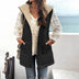Winter Vest Women Loose Commuting Mid-length Hooded Cotton Jacket With Pockets Fashion Warm Zipper Fluffy Coat Outdoor Clothing Douson Odeh
