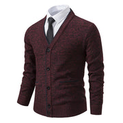 Casual Fleece-lined Cardigan Long Sleeve Youth Stand Collar Sweater Men's Cardigan Coat